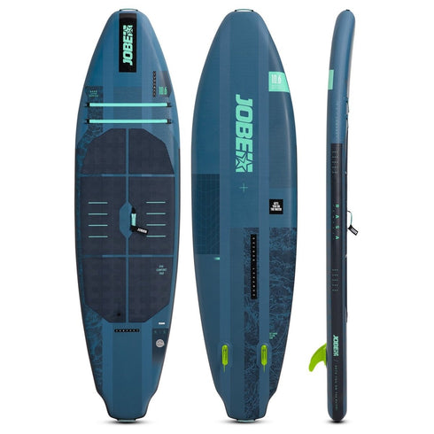 Jobe Aero Rasa Compact SUP Board 10.6 Package, Folding Inflatable Paddle Board with 5-Piece Paddle