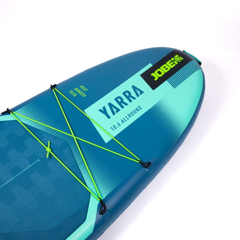 Jobe Aero Yarra SUP Board 10.6 Package Steel Blue, All-Round Inflatable Paddle Board for Riders to 140 kg
