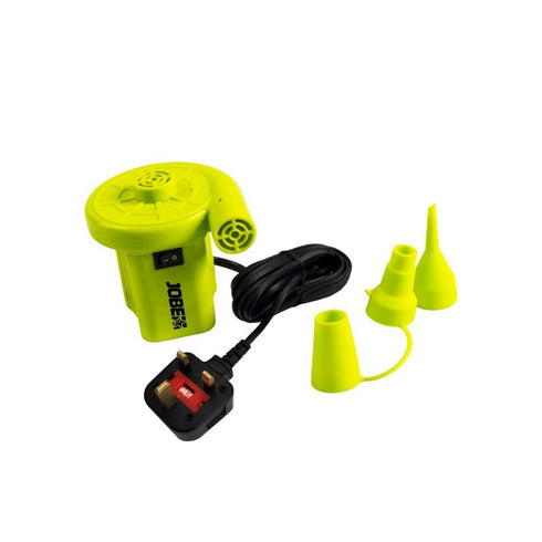 Jobe Air Pump 230V with UK Plug, Electric Inflate and Deflate Pump with 3 Nozzles for Towables