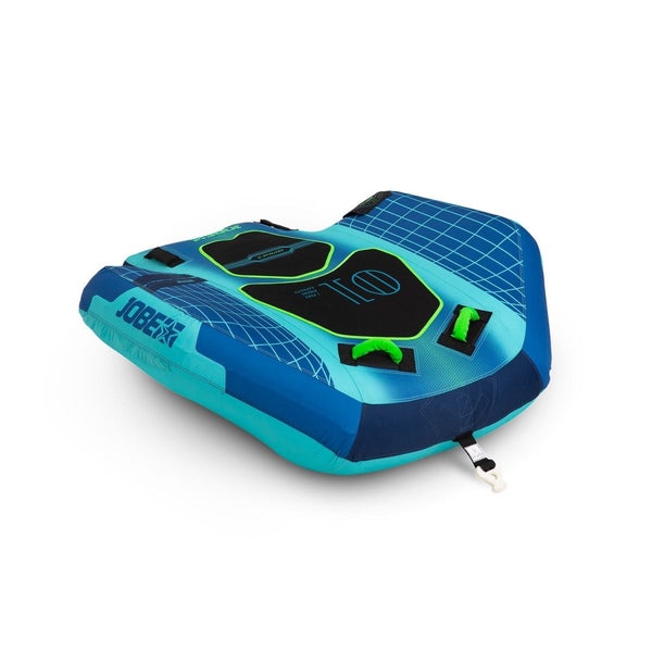 Jobe Airstream Towable 1P Teal Blue, Single Rider Boat Tube with Nylon Cover and Quick Connector