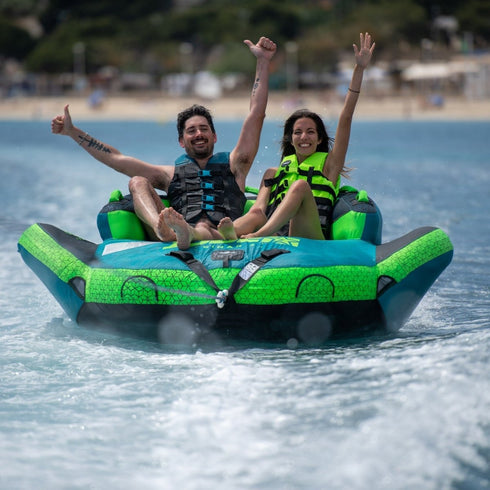 Jobe Binar Towable 2P V2, High-Speed Inflatable Tube for Two Riders & Duo Action