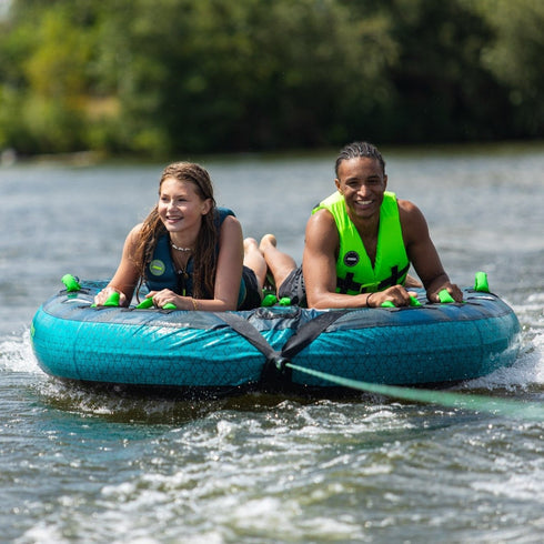 Jobe Compound Towable 2P, 2 - Person Inflatable Tube for Exciting Duo Watersport Rides
