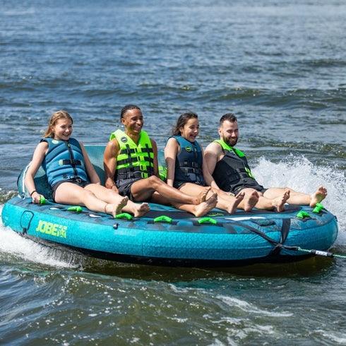 Jobe Compound Towable 4P, 4-Person Inflatable Tube for Exciting Group Watersport Rides