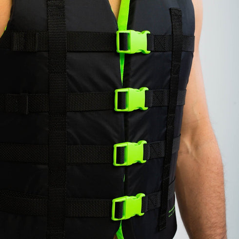 Jobe Dual Vest Lime, Bright Safety Vest for High Visibility & Watersport Protection