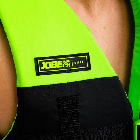 Jobe Dual Vest Lime, Bright Safety Vest for High Visibility & Watersport Protection