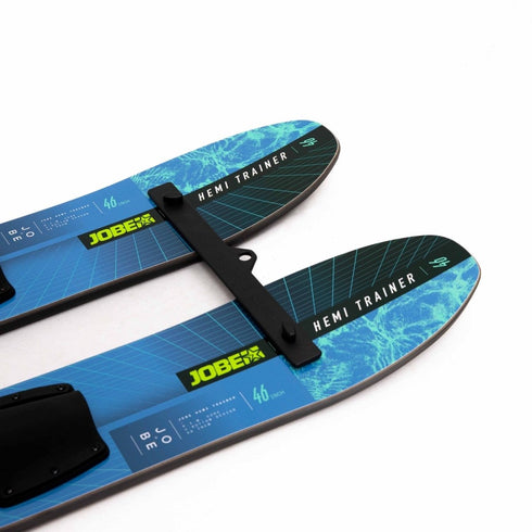 Jobe Hemi Trainers Waterskis 46 inch for Kids, Beginner Trainer Skis with Rope, Handle and Stabilizing Bar