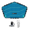 Jobe Infinity Island with Pump and Stairs, 2.96 x 4.48 m Inflatable Floating Platform for 800 kg