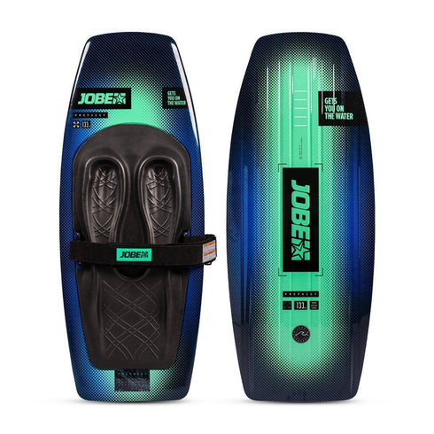 Jobe Prophecy Kneeboard Teal Blue, High Press Core Kneeboard with Molded Fins and Padded Strap for 120 kg