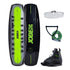 Jobe Vanity Wakeboard and Maze Bindings Package, Continuous Rocker Wakeboard with Lace Lock Bindings