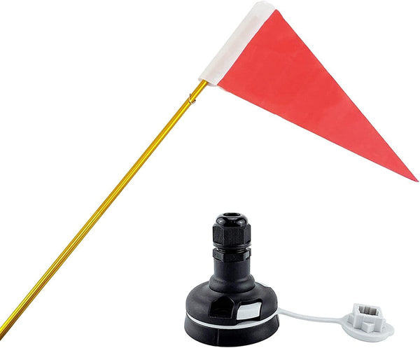 Kayak Flag Holder with Base, Rail-Mount Safety Flag Mount for Kayaks and Small Boats