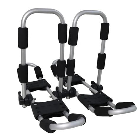 Kayak Twin Roof Rack, Aluminium Carrier for Two Kayaks on Car Roof Bars with Padded Cradles