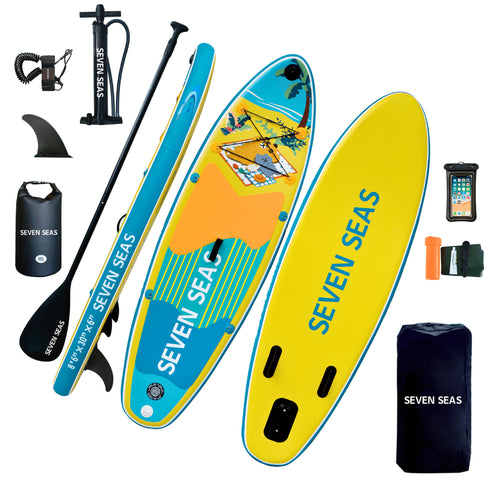 Kids Response Inflatable Stand Up Paddle Board 8.6ft, iSUP Package with Paddle, Pump, Leash and Dry Bag