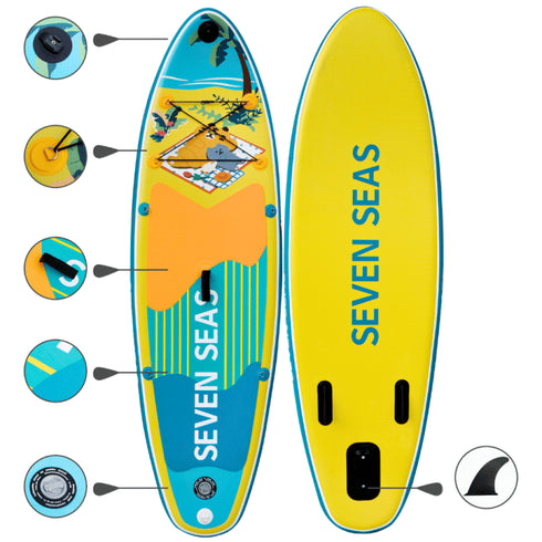 Kids Response Inflatable Stand Up Paddle Board 8.6ft, iSUP Package with Paddle, Pump, Leash and Dry Bag
