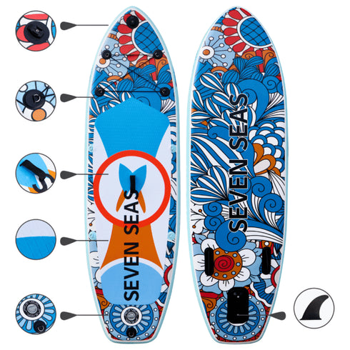 Kids Spray Inflatable Stand Up Paddle Board 8.6ft, iSUP Package with Paddle, Pump, Leash and Dry Bag