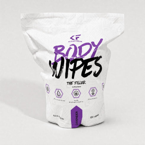 Klean Freak The Filler Body Wipes Refill, 120 XL Biodegradable No-Rinse Wipes Refill Bag for The Jug