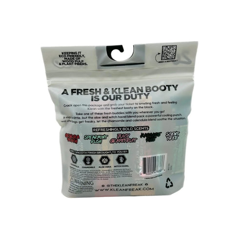 Klean Freak The Flusher 20 Pack, Individually Wrapped Flushable Wipes with Aloe and Vitamin E for Travel