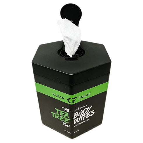 Klean Freak The Jug Body Wipes, 120 Oversized No-Rinse Shower Wipes in Resealable Container for Gym and Camp