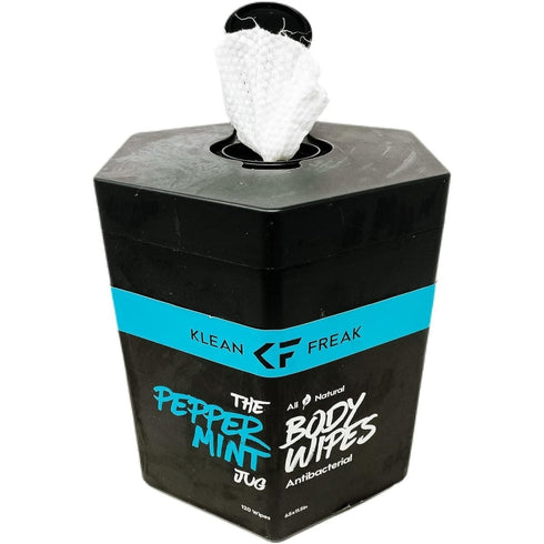 Klean Freak The Jug Body Wipes, 120 Oversized No-Rinse Shower Wipes in Resealable Container for Gym and Camp