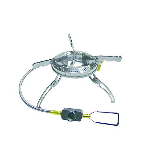 Kovea Dual Flame Efficient Camping Stove, a dual-burner gas stove design for faster, simultaneous cooking outdoors.