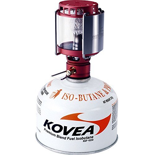 Kovea Firefly Lantern (40 Lux), a bright, portable gas lantern for outdoor adventures and campsite lighting.