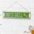 La Hacienda Dad's Grill Wall Sign, Embossed Metal Hanging Sign for BBQ Area, Garage and Outdoor Kitchen