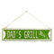 La Hacienda Dad's Grill Wall Sign, Embossed Metal Hanging Sign for BBQ Area, Garage and Outdoor Kitchen