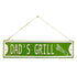 La Hacienda Dad's Grill Wall Sign, Embossed Metal Hanging Sign for BBQ Area, Garage and Outdoor Kitchen