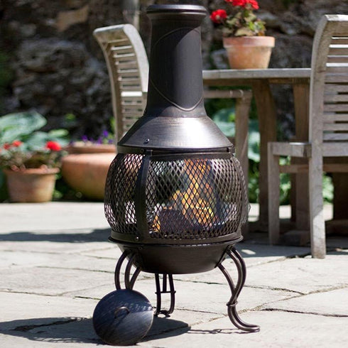 La Hacienda Leon Mesh Steel Chimenea Large