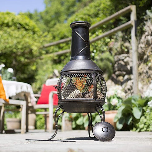 La Hacienda Leon Mesh Steel Chimenea Large
