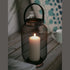 La Hacienda Zora Lantern Large, Black Mesh and Rose Gold Candle Lantern for Patio, Garden and Indoor Use