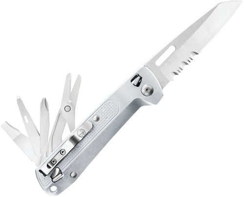 Leatherman Free K4X Premium 10-in-1 Multipurpose Knife, a premium, pocketable knife with additional tools.