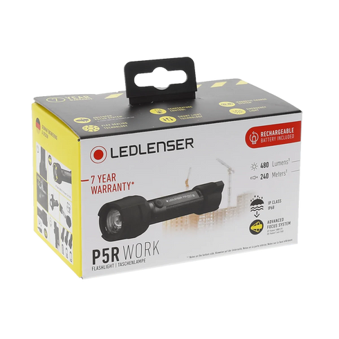 Ledlenser P5R Work Flashlight in Gift Box - Rechargeable Compact Torch