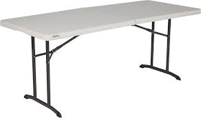 Lifetime 6ft Fold - In - Half Table - Central Folding Hinge, Lightweight HDPE Design - Space - Saving Utility Table for Events and Storage