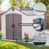 Lifetime 8 ft x 5 ft Outdoor Storage Shed - HDPE Walls, Steel Reinforced, Lockable Entry - Durable Solution for Garden Tools and Equipment