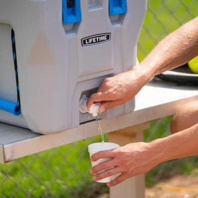 Lifetime Cooler (Boulder Gray) - Heavy - Duty, Roto - Molded Construction, Certified Bear Resistant - High - Performance Ice Retention for Outdoors