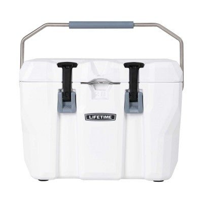 Lifetime High - Performance Cooler, Arctic White, Heavy - Duty Insulation, Built - in Bottle Opener, Suitable for Camping/Boating/Tailgating