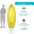 Lifetime Wave 72 Youth Kayak With Paddle - Yellow (6Ft, Capacity Up To 59Kg)