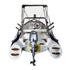 Luxury RIB Boat with Teak Floor and Fiberglass Hull, Console, Sunshade and Stainless Steel Roll Bar