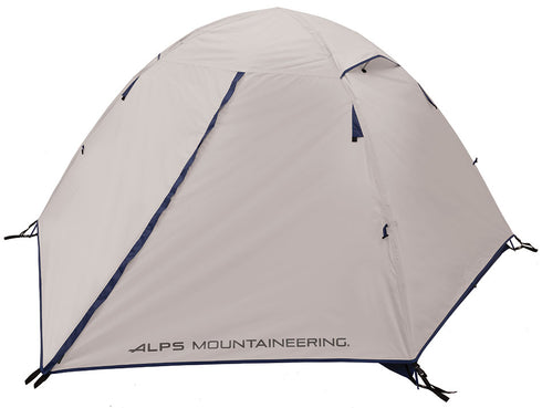 ALPS Mountaineering Lynx 2 tent with fly, gray and navy, side view
