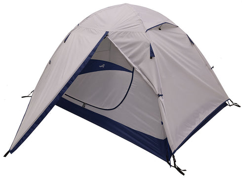 ALPS Mountaineering Lynx 4 tent, vestibule open, gray and navy