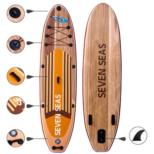 Meander Inflatable Stand Up Paddle Board, iSUP Package with Paddle, Pump, Leash and Dry Bag
