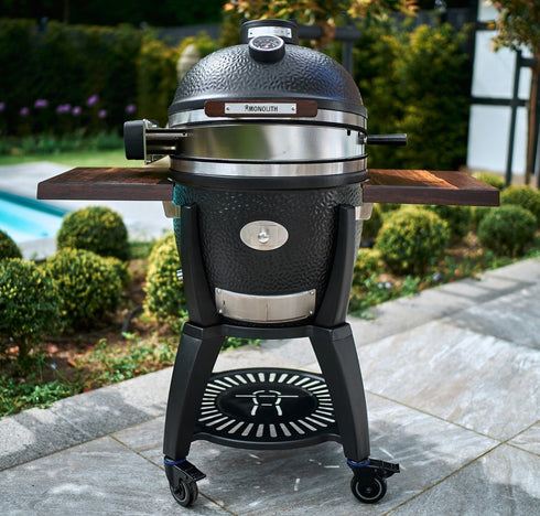 Monolith Classic Rotisserie Set, Kamado Spit Roast Kit with Meat Forks, Skewers and Mains, Battery or USB Motor