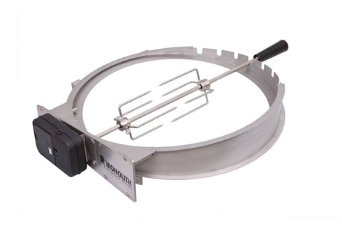 Monolith Classic Rotisserie Set, Kamado Spit Roast Kit with Meat Forks, Skewers and Mains, Battery or USB Motor