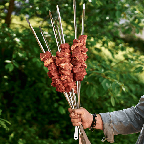 Monolith Classic Rotisserie Set, Kamado Spit Roast Kit with Meat Forks, Skewers and Mains, Battery or USB Motor