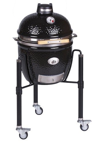 Monolith Junior Pro Series 2.0 Black Kamado Grill With Cart
