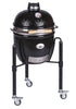Monolith Junior Pro Series 2.0 Black Kamado Grill With Cart