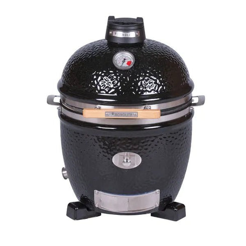 Monolith Junior Pro Series 2.0 Black Kamado Grill With Cart
