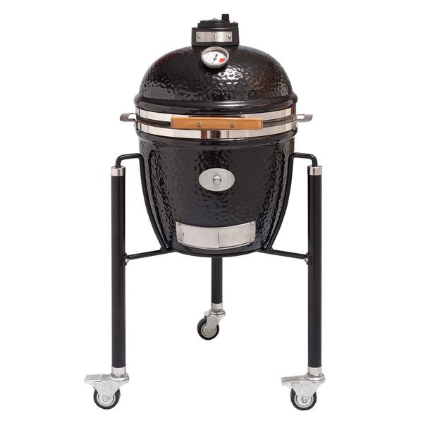 Monolith Junior Pro Series 2.0 Black Kamado Grill With Cart