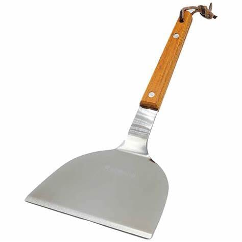 Monolith Spatula, Stainless Steel Plancha Spatula with Bamboo Handle for Turning Food and Cleaning the Fire Plate