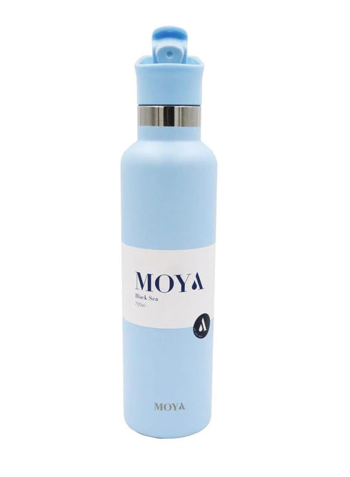 Moya "Black Sea" 700ml Insulated Sustainable Water Bottle Spout Lid